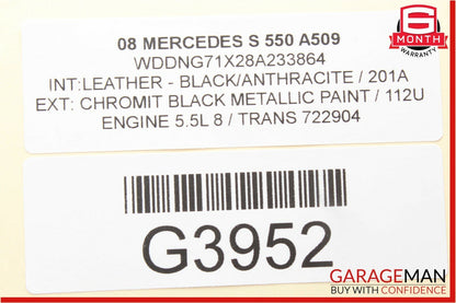 07-09 Mercedes W221 S550 CL550 CL65 AMG Rear Trunk SAM Fuse Box Module Assembly