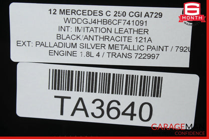 10-17 Mercedes W204 C250 E350 E550 Coupe Rear Windshield Window Glass Panel OEM