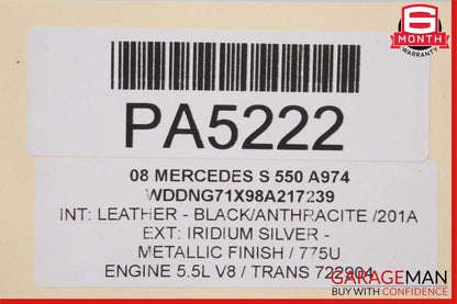 07-13 Mercedes S350 S550 Radiator Support Headlight Reinforcement Bracket Assy