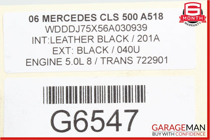 06-11 Mercedes W219 CLS500 Rear Left Side Door Window Regulator Motor Assembly