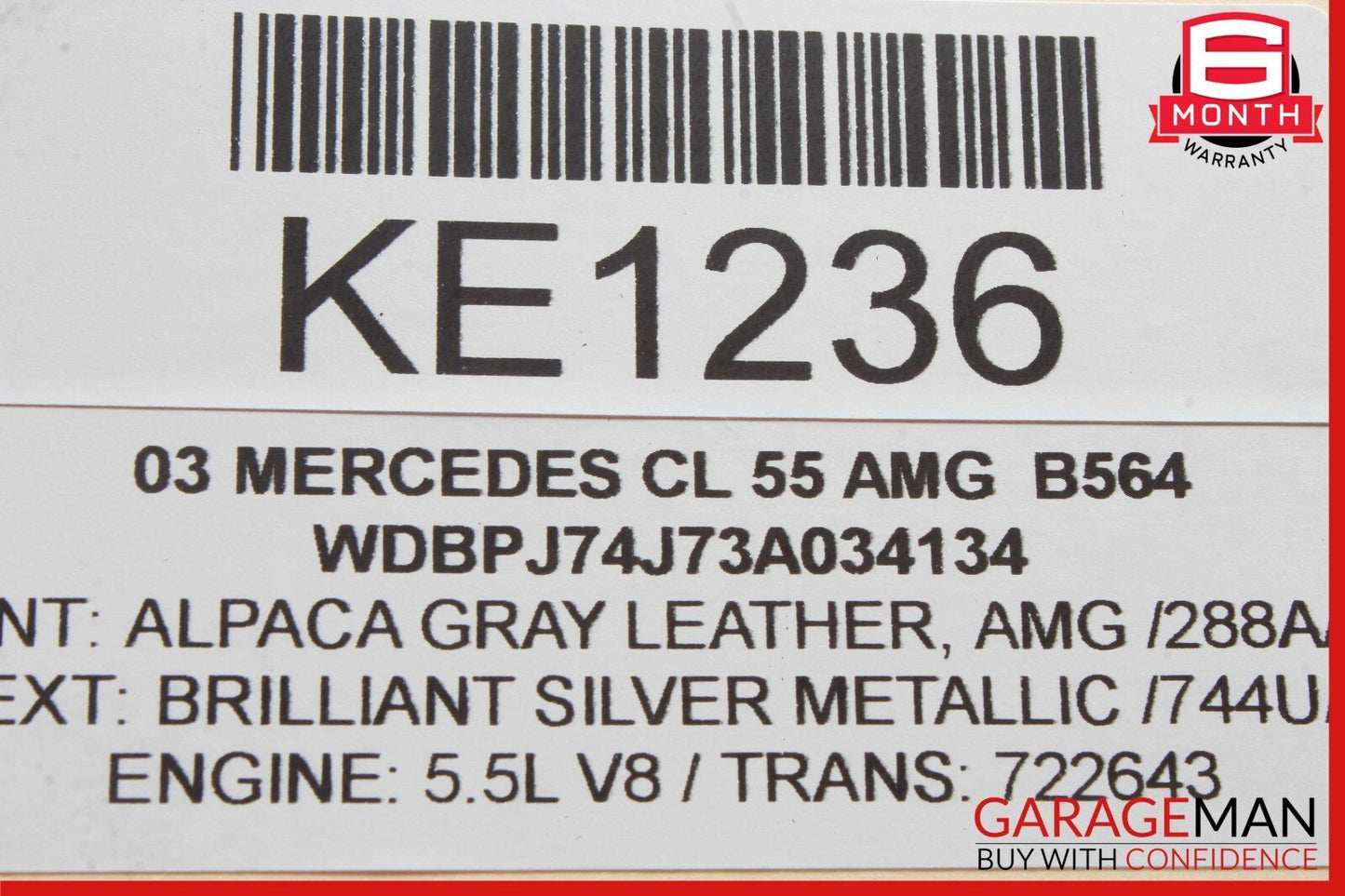 00-06 Mercedes W215 CL500 CL65 AMG Seat Memory Control Module Left Side OEM