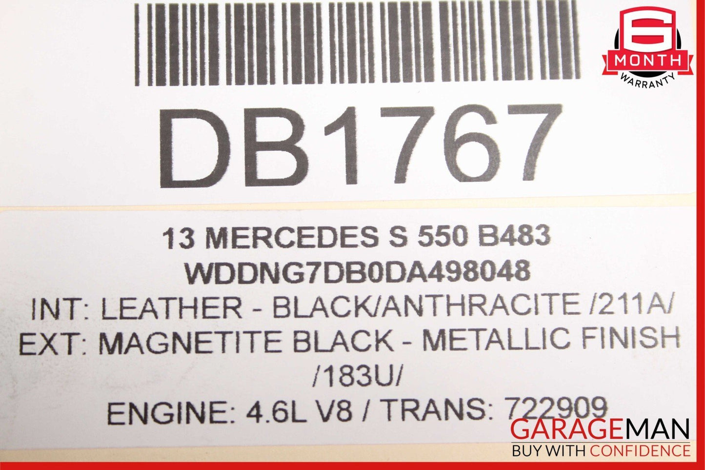 10-13 Mercedes S350 S550 S63 AMG Power Steering Rack and Pinion Assembly RWD