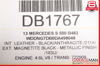 10-13 Mercedes S350 S550 S63 AMG Power Steering Rack and Pinion Assembly RWD