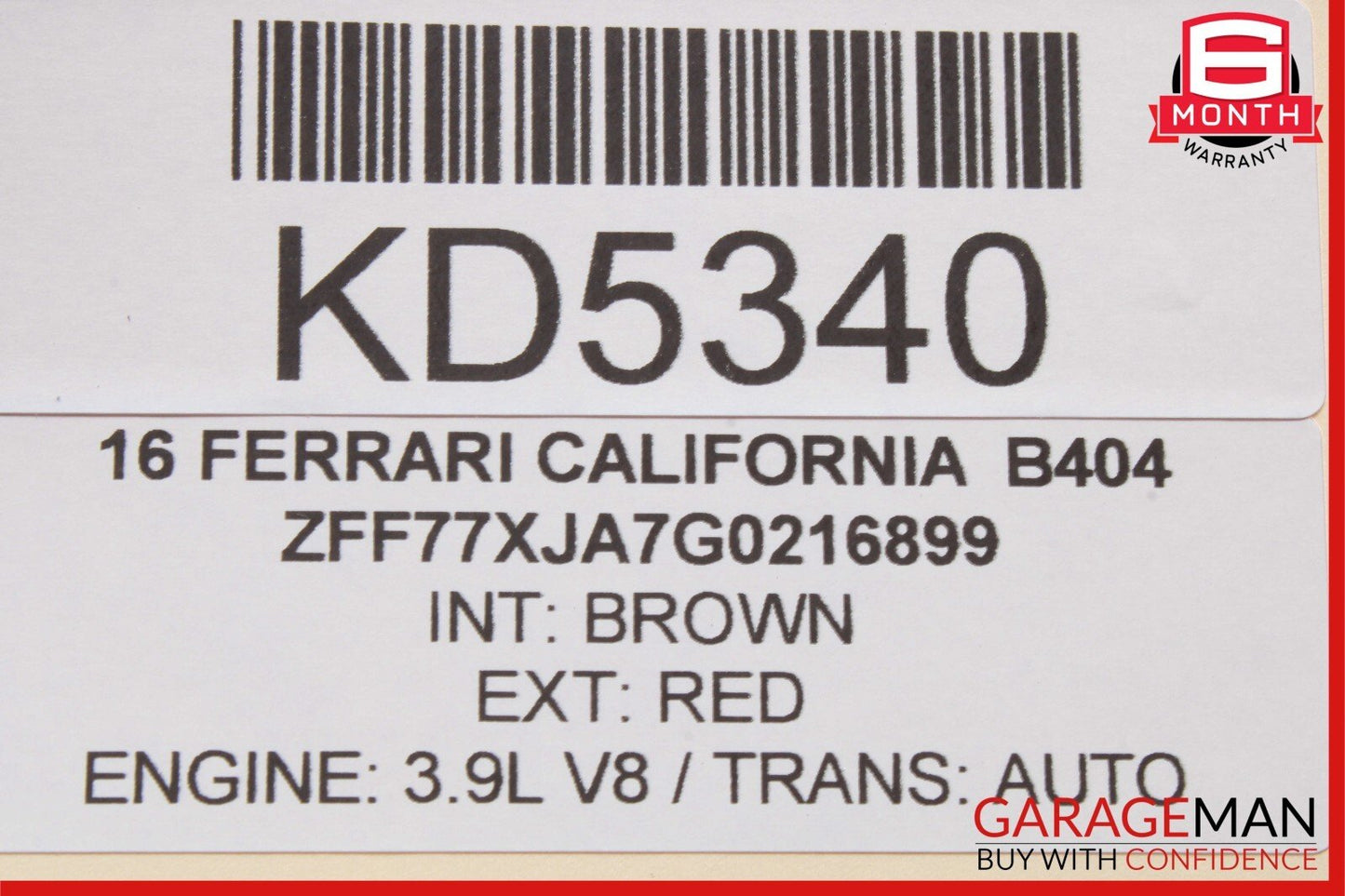15-18 Ferrari California T Front Right Side Dash Lower Insert Panel OEM