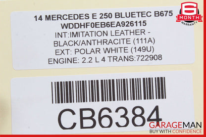 14-18 Mercedes W212 E250 Power Brake Booster Master Cylinder Reservoir Assy OEM