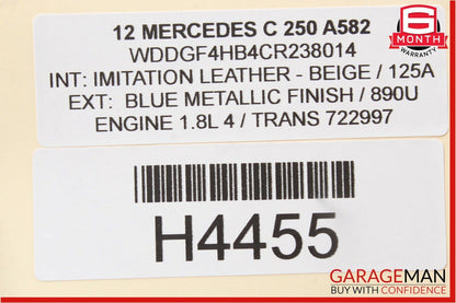12-14 Mercedes C250 SLK350 CLS500 Sirius Satellite Radio Receiver Control Module