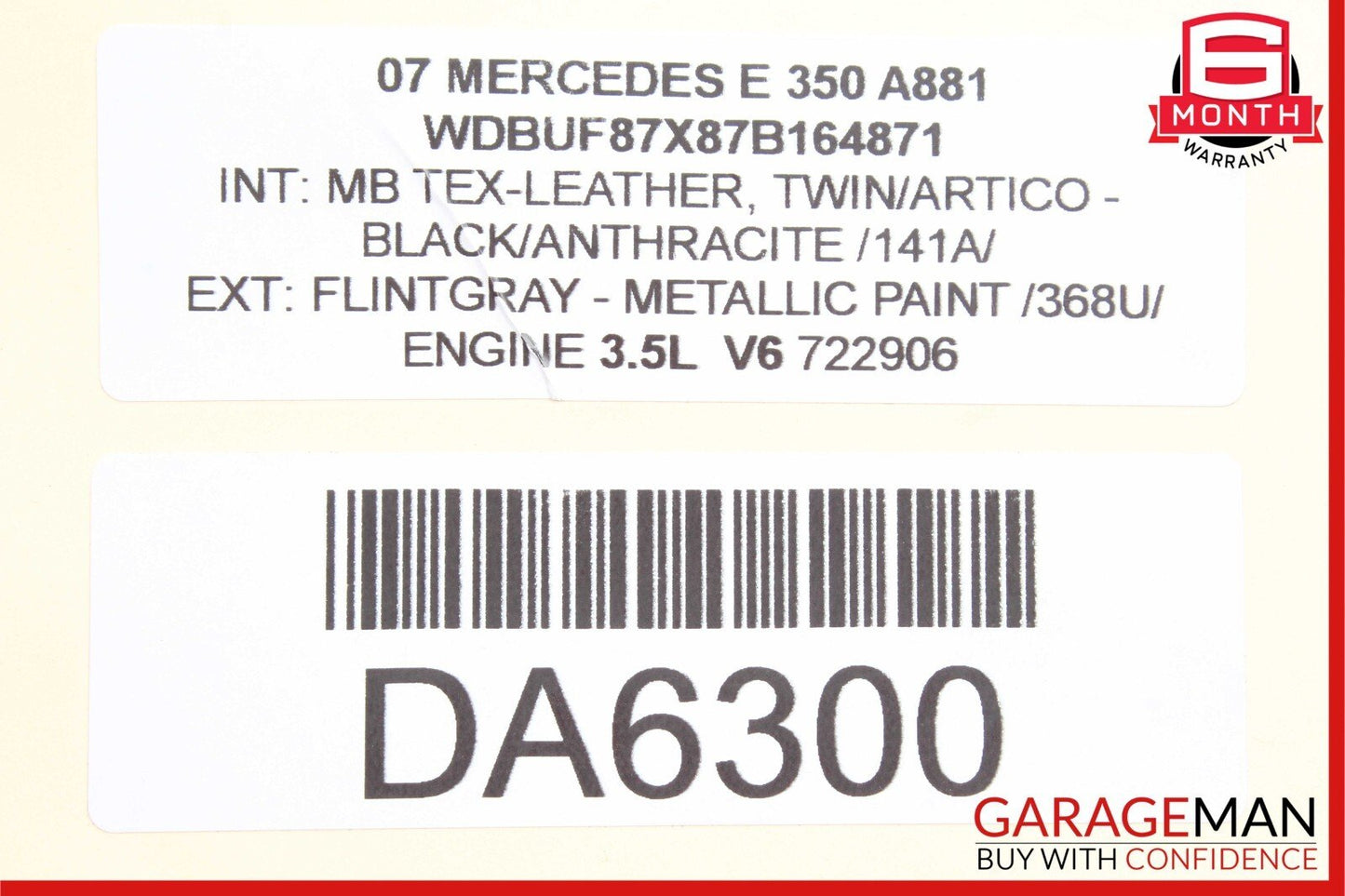 07-09 Mercedes E350 CLS500 CLS550 Front Left Seat Belt Seatbelt Retractor Black
