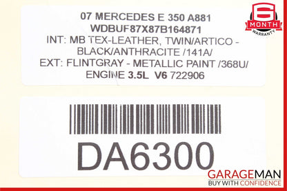 07-09 Mercedes E350 CLS500 CLS550 Front Left Seat Belt Seatbelt Retractor Black