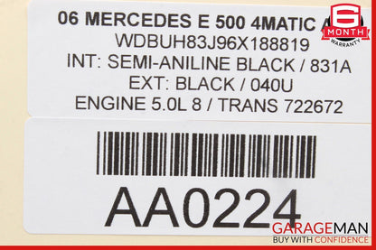 03-09 Mercedes W211 E320 E500 E63 AMG Rear Right Door Window Regulator Motor OEM