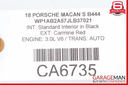 15-23 Porsche Macan S 95 Rear Left Sideskirt Rocker Molding Bracket 95B853537