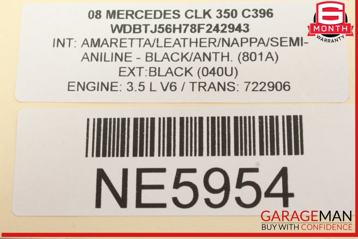 03-09 Mercedes W209 CLK350 Front Left Door Lock Latch Actuator 2097200135 OEM