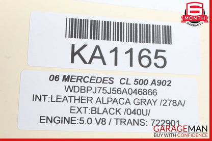03-06 Mercedes W215 CL500 Steering Column Combination Switch Assembly OEM