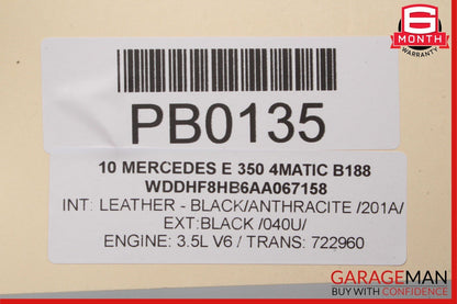 10-13 Mercedes W212 E350 E500 E250 Rear Left Side Interior Door Panel Grey