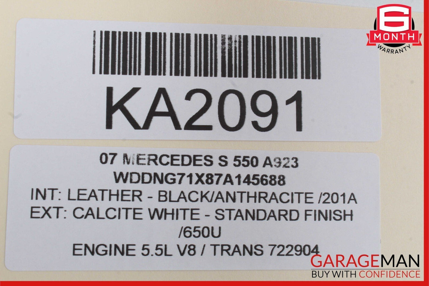 07-14 Mercedes W221 S550 S63 Front Right Door Lock Latch Actuator Keyless Go OEM