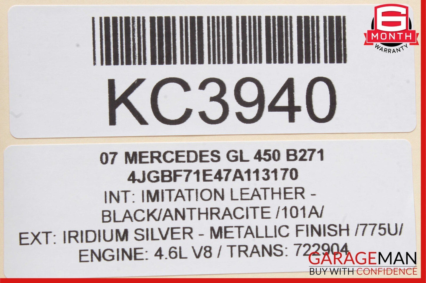 06-13 Mercedes X164 GL450 ML550 Front Right Exterior Door Handle Keyless Go OEM