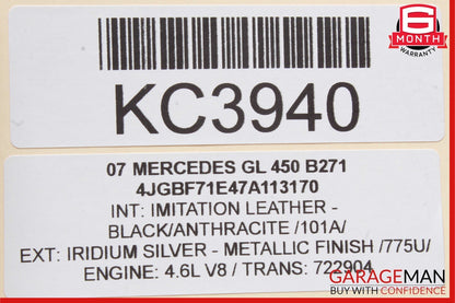 06-13 Mercedes X164 GL450 ML550 Front Right Exterior Door Handle Keyless Go OEM