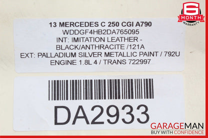 08-15 Mercedes W204 C300 GLK350 Front / Rear Right Exterior Door Handle Silver