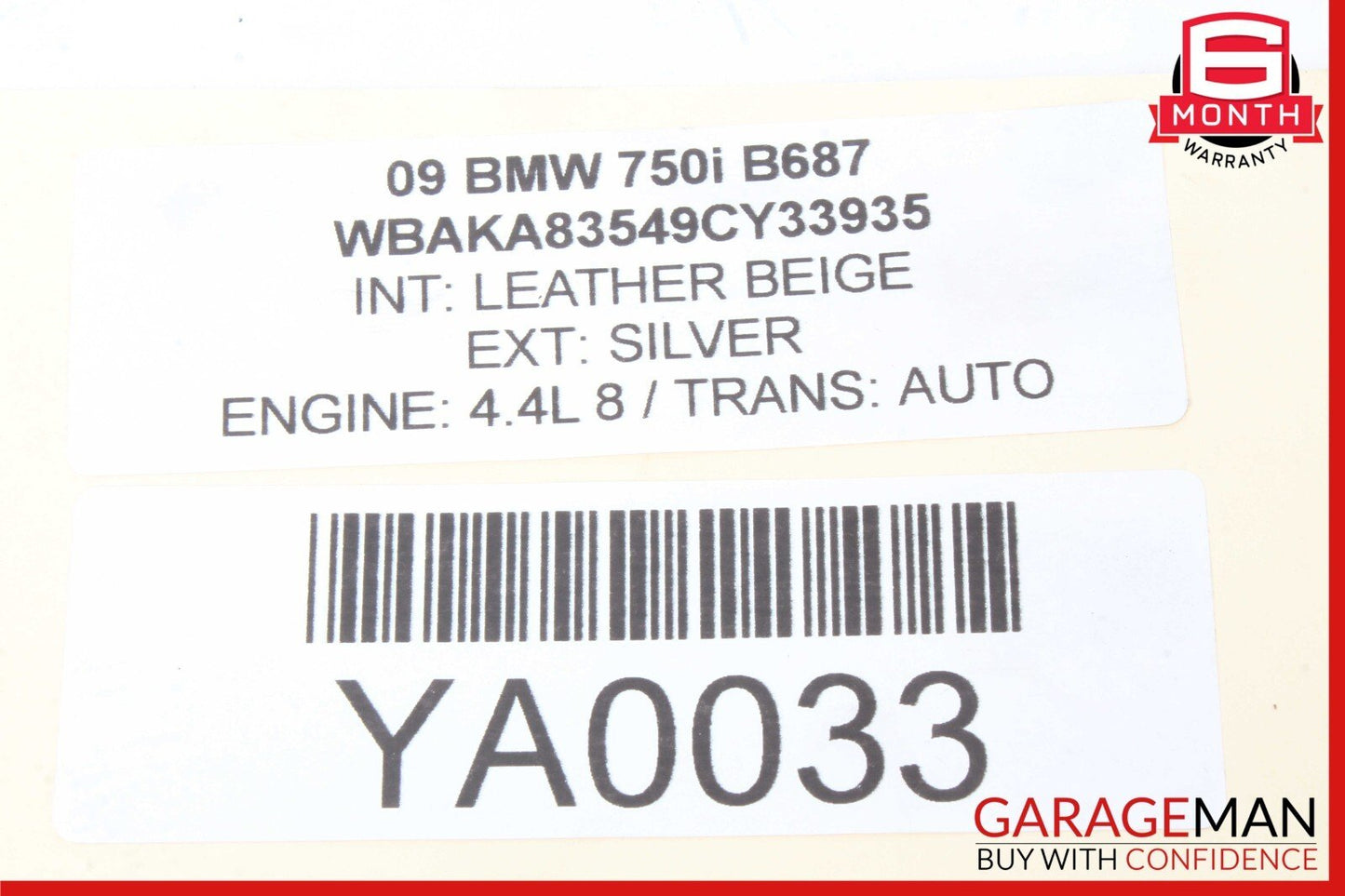 09-15 BMW 750i 750Li Rear Left Side Exterior Door Handle Bracket OEM
