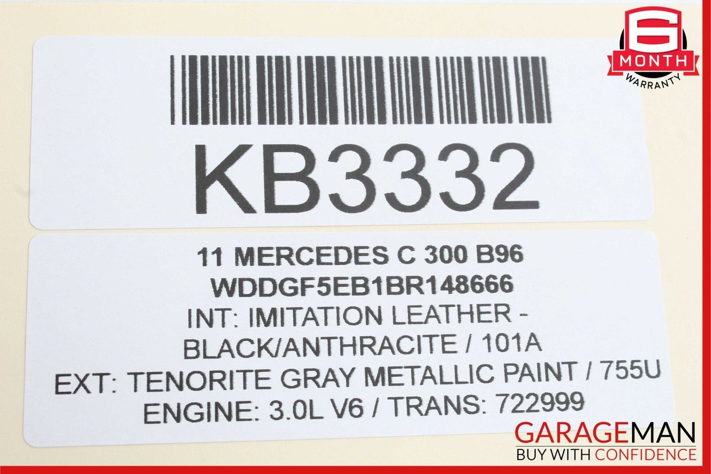 08-14 Mercedes W204 C300 Front Right Side Sun Visor Sunvisor Shade Black OEM