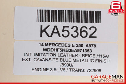 10-16 Mercedes W212 E500 Front Right Side Door Panel Tweeter Speaker Cover Beige