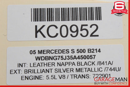 03-06 Mercedes W220 S500 S55 AMG Front Right Side Seat Belt Seatbelt Retractor