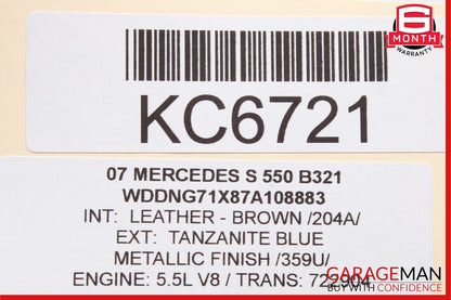 07-09 Mercedes W221 S550 S600 S63 Front Right Side Mirror Door Rear View Blue