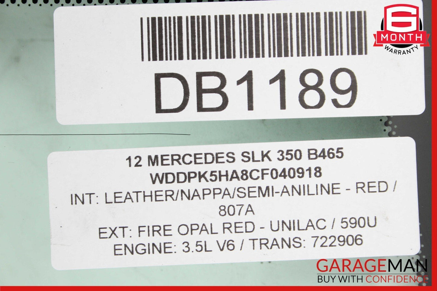 12-16 Mercedes R172 SLK350 Front Windshield Wind Shield Auto Glass Panel