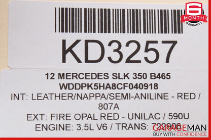 08-20 Mercedes R172 SLK350 SLK250 C350 Seat Control Module Front Right Side OEM