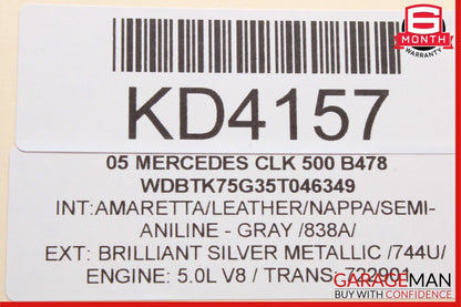 03-12 Mercedes W209 CLK500 SL500 Window Regulator Motor Front Right Side OEM