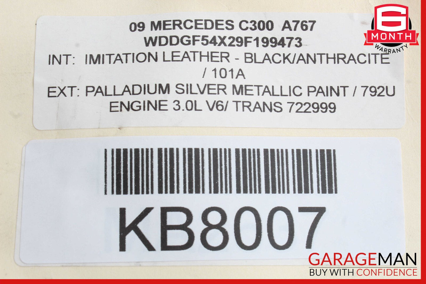 08-11 Mercedes W204 C300 C250 Front Right Side Exterior Door Handle OEM