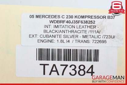 01-07 Mercedes W203 C230 C32 AMG Front Right Side Lower Control Arm