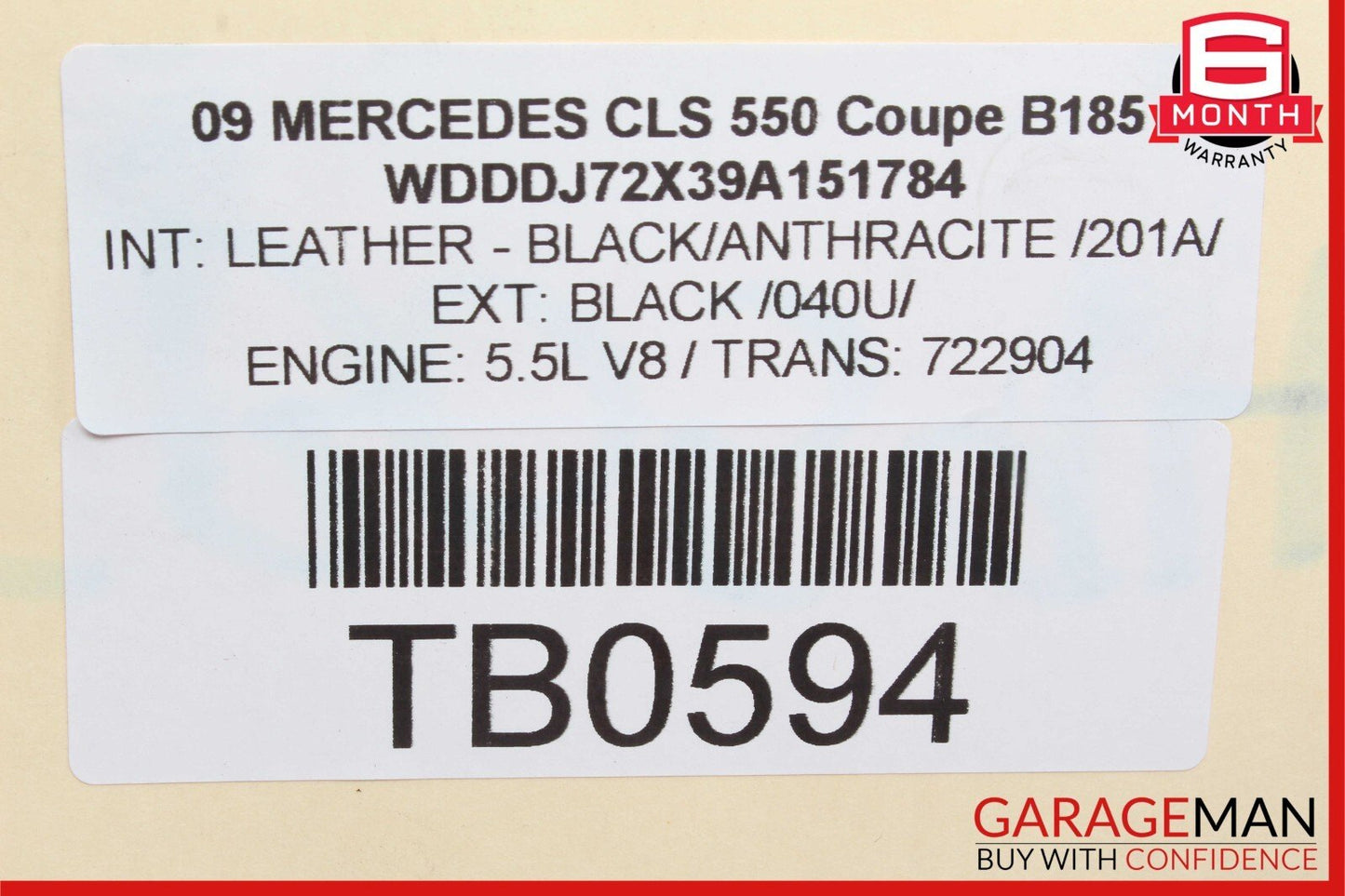 06-11 Mercedes W219 CLS550 Front Left Driver Side Headlight Lamp Xenon OEM