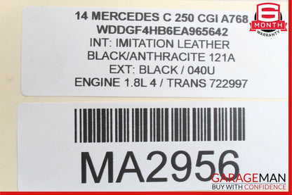 08-15 Mercedes W204 C250 Rear Left Driver Side Door Lock Latch Actuator OEM