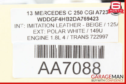12-14 Mercedes W204 C250 Front Left Side Dash AC A/C Air Vent Trim Cover Grille