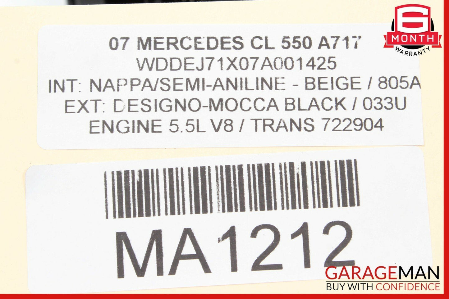 07-14 Mercedes W216 CL550 S550 A/C AC Heater Temperature Climate Control Switch