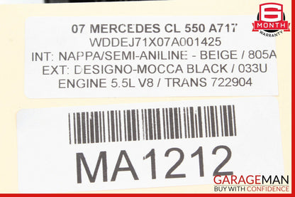 07-14 Mercedes W216 CL550 S550 A/C AC Heater Temperature Climate Control Switch