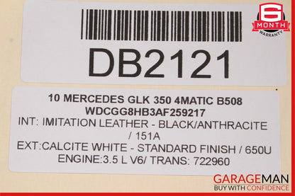 10-15 Mercedes X204 GLK250 GLK350 Front Left Interior Door Trim Panel Assy Black