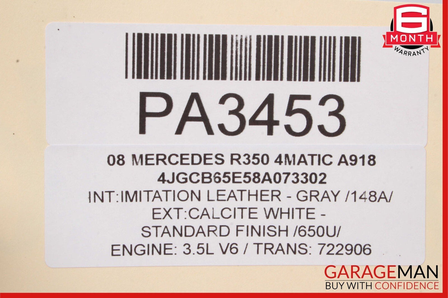 06-13 Mercedes W251 R350 Left Side Rocker Skirt Molding Panel Calcite White