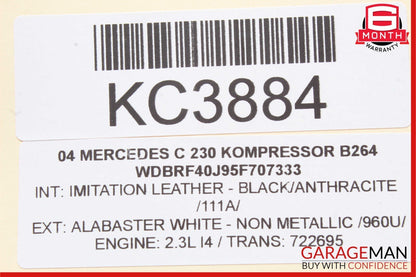 01-07 Mercedes W203 C230 C240 C320 Front Left Door Control Module 2038201385 OEM