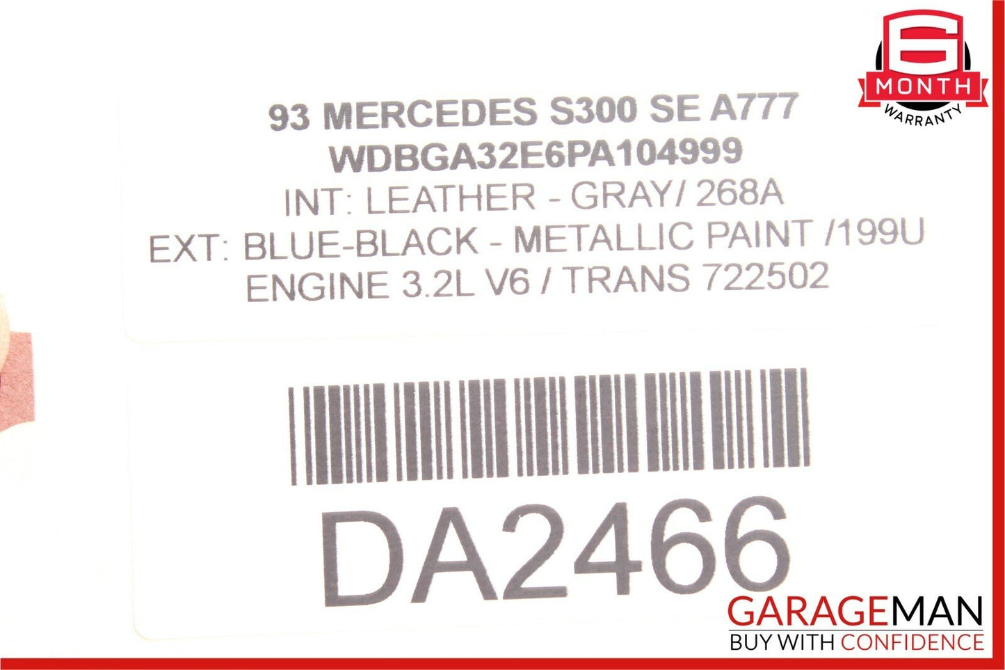 92-99 Mercedes 300SE 500SL CL500 Anti Theft Alarm Infrared Control Module Unit