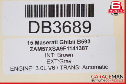 14-17 Maserati Ghibli Front Right Passenger Side Lower Bottom Seat Cushion Gray