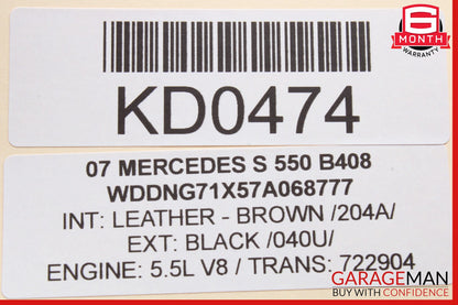 07-09 Mercedes W221 S550 S600 Front Left Fog Light Foglight Lamp OEM