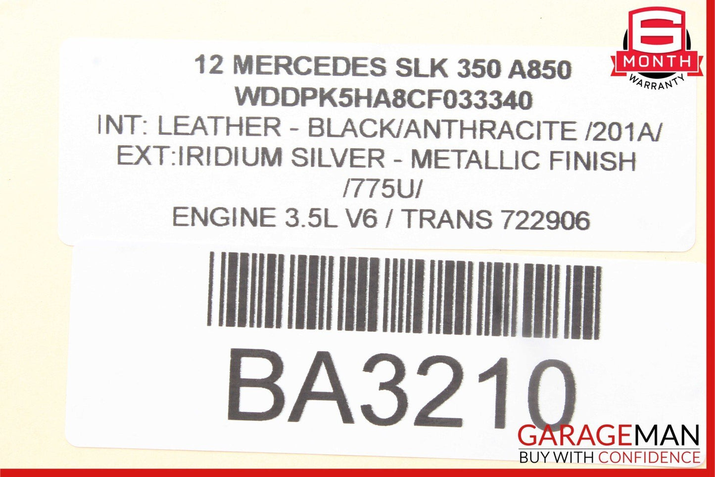 12-16 Mercedes R172 SLK350 SLK250 Floor Gear Shift Shifter Selector Box