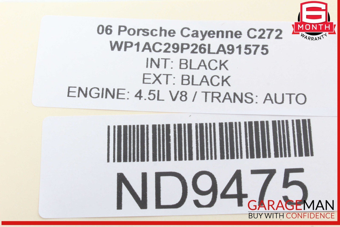 03-06 Porsche Cayenne 955 Rear Left Driver Side Seat Belt Seatbelt Black OEM