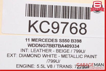 07-13 Mercedes W221 S550 S400 S350 Front Right Side Under Seat Control Unit OEM