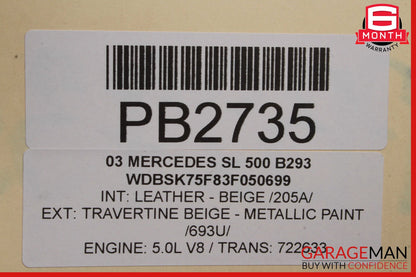 03-06 Mercedes R230 SL500 Cooling Radiator A/C Condensor Oil Cooler OEM
