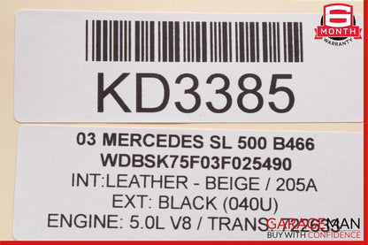 03-08 Mercedes R230 SL500 SL65 AMG Center Console ESP Controller Switch Button
