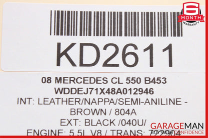 07-14 Mercedes W216 CL550 CL63 AMG Front Right Passenger Seat Control Module OEM
