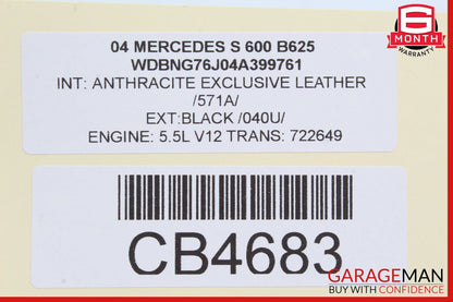 00-06 Mercedes W220 S600 CL500 Rear Left Driver Upper Control Arm 2203521305 OEM