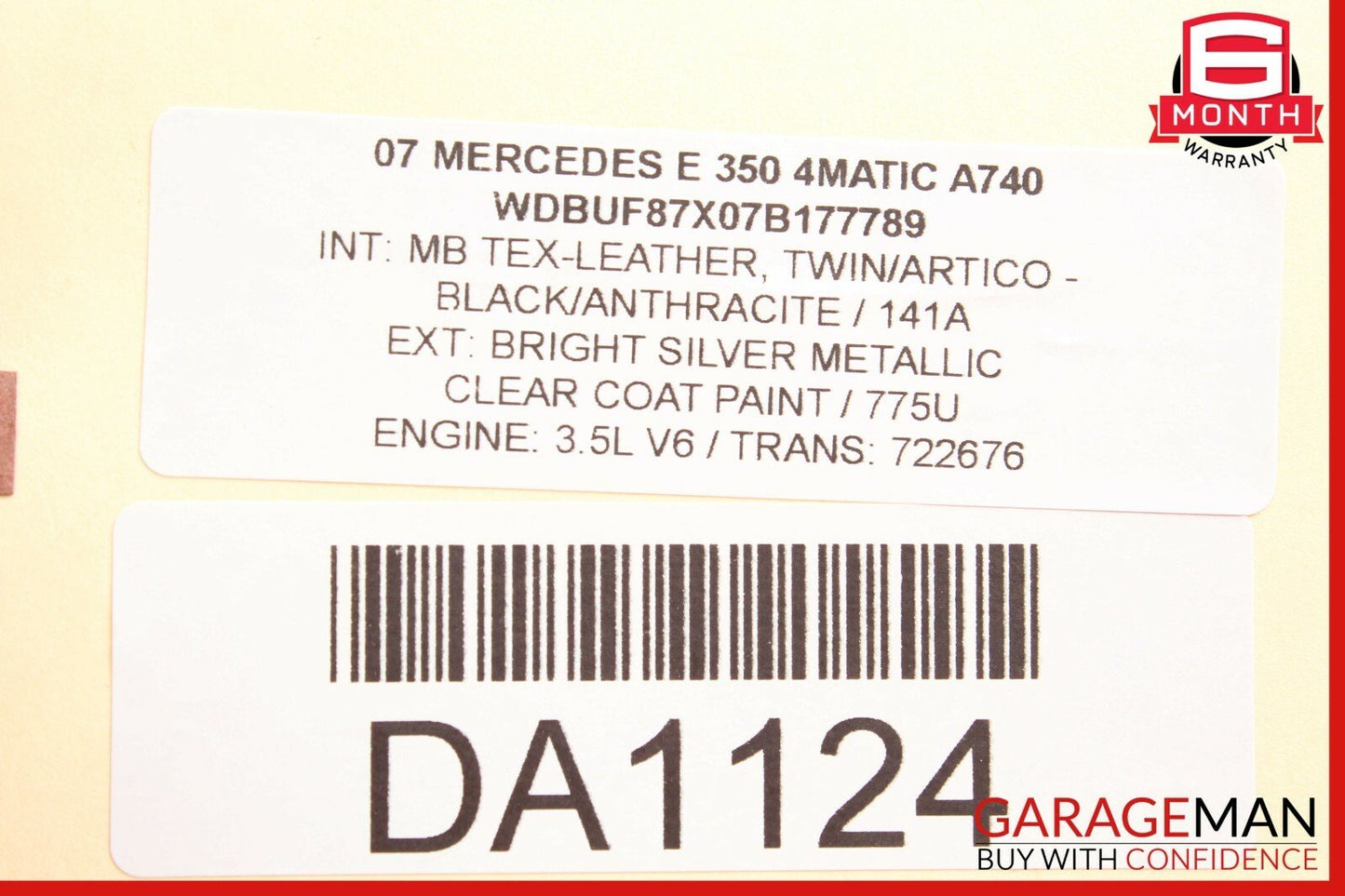 07-09 Mercedes W211 E350 Front Right Seatbelt Seat Belt Retractor Black OEM